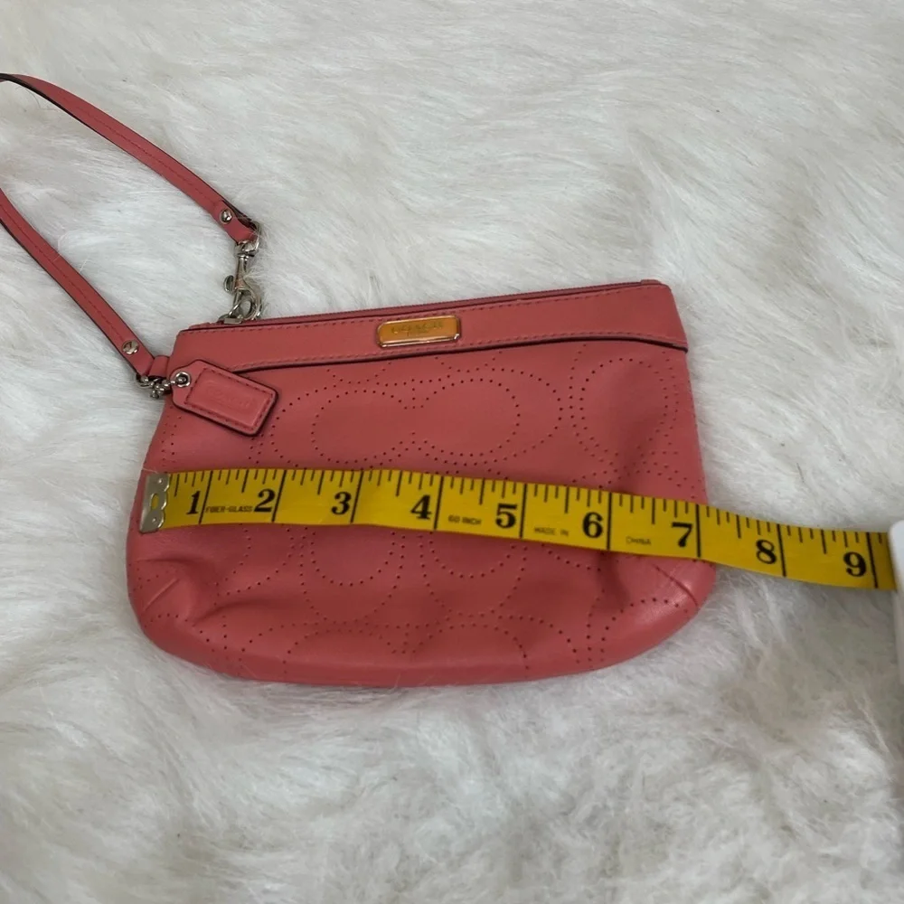 Coach Pink Leather Women's wristlet